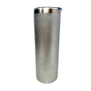 Silver 20oz Textured Glitter Tumblers Sublimation Blank