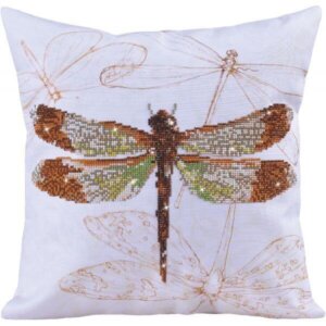 Diamond Dotz Diamond Art Pillow Kit 17.5"X17.5", Dragonfly Earth