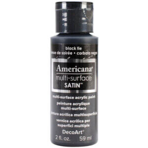 Black Tie 2oz - Multi-Surface Satin Acrylic Paint DecoArt Americana
