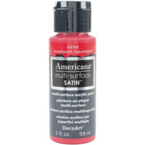 Red Hot 2oz - Multi-Surface Satin Acrylic Paint DecoArt Americana