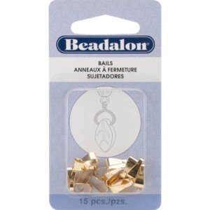 Beadalon Pendant Bails Medium 10mm 15/Pkg-Gold-Plated Beadalon Pendant Bails Medium 10mm 15/Pkg-Gold-Plated
