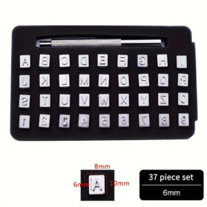 36pc 6mm Metal Capital Alphabet Stamping set Leathercraft