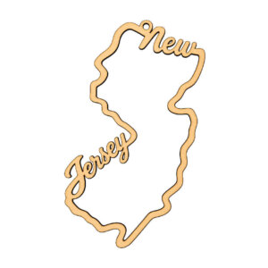 8in NJ Wood Cutout With Text 6mm 8in NJ Wood Cutout With Text 6mm