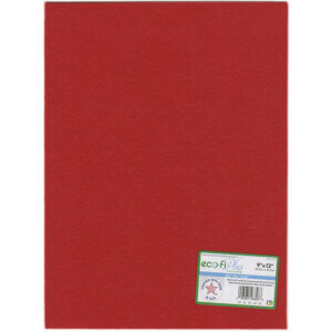 Kunin Eco-Fi Plus Premium Felt Sheet 9"X12"-Red Solid Fabric Sheet