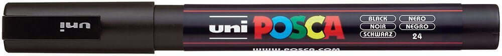 Black POSCA 3M Fine Bullet Tip Pen – Acrylic Paint Pen Black POSCA 3M Fine Bullet Tip Pen - Acrylic Paint Pen