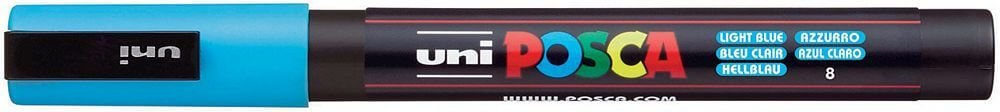 Light Blue POSCA 3M Fine Bullet Tip Pen – Acrylic Paint Pen Light Blue POSCA 3M Fine Bullet Tip Pen - Acrylic Paint Pen
