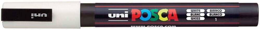 White POSCA 3M Fine Bullet Tip Pen – Acrylic Paint Pen White POSCA 3M Fine Bullet Tip Pen - Acrylic Paint Pen
