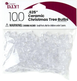 CousinDIY Ceramic Christmas Tree Bulbs .625″ 100/Pkg-Clear CousinDIY Ceramic Christmas Tree Bulbs .625" 100/Pkg-Clear
