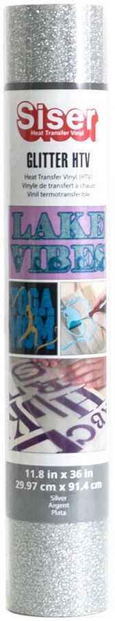 Siser Glitter HTV Vinyl 11.8"X36" Roll-Silver