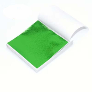 100 Sheets Green Leaf Foil 3.3x3.5inch