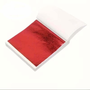 100 Sheets Red Leaf Foil 3.3x3.5inch