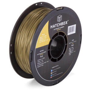 Bronze 1.75mm PLA 3D Printer Filament, 1 KG Spool HATCHBOX  Filament