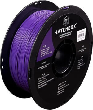 Midnight Purple 1.75mm PLA 3D Printer Filament, 1 KG Spool HATCHBOX Filament