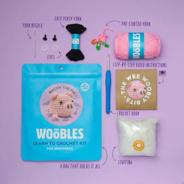 Bacon The Pig The Woobles Beginner Crochet Kit Bacon The Pig The Woobles Beginner Crochet Kit
