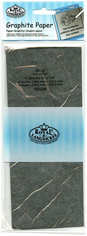 Royal & Langnickle Graphite Paper – Gray Transfer Paper 9″X13″ 4/Pkg Royal & Langnickle Graphite Paper - Gray Transfer Paper 9"X13" 4/Pkg