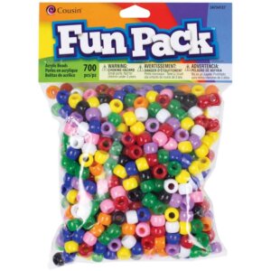 Cousin Fun Pack Acrylic Pony Beads 700/Pkg-Rainbow