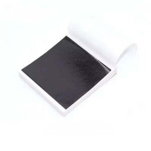 100 Sheets Black Leaf Foil 3.3x3.5inch