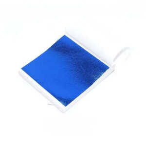 100 Sheets Blue Leaf Foil 3.3x3.5inch