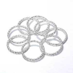100pc 8mm Silver Spacer Rings
