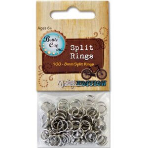 BCI Crafts Vintage Split Rings 8mm 100/Pkg-Silver