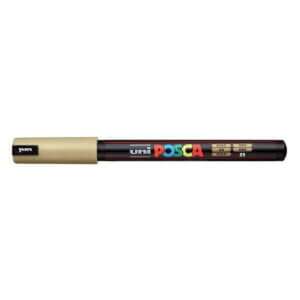POSCA 1M Extra-Fine Metal Tip Paint Marker-Gold