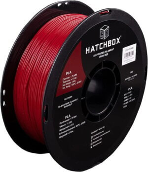 IRON Red 1.75mm PLA 3D Printer Filament, 1 KG Spool HATCHBOX IRON Red 1.75mm PLA 3D Printer Filament, 1 KG Spool HATCHBOX
