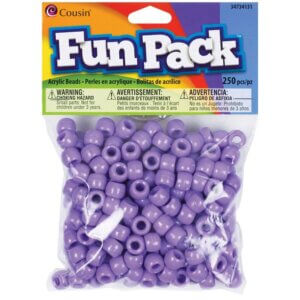 Cousin Fun Pack Acrylic Pony Beads 250/Pkg-Purple