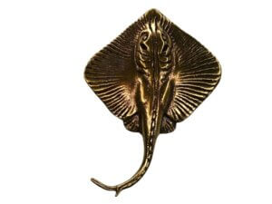 1pc Brass Stingray 2in x 2in