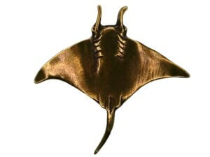 1pc 50mm Brass Manta Ray