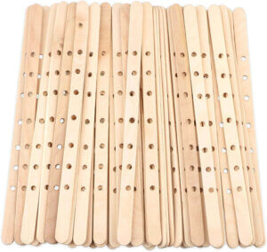 7 hole Wooden Candle Wick Holder 10pc
