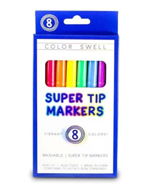 Color Swell Super Tip Washable Markers 8pc Color Swell Super Tip Washable Markers 8pc