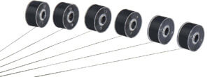 9pc Class 15 60wt SA156 Black Prewound Bobbins Poly