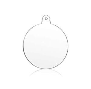 4in Clear Circle Acrylic Ornament