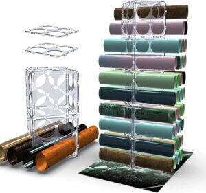 40 Vinly Roll Storage Organizer, Acrylic Clear 40 Vinly Roll Storage Organizer, Acrylic Clear