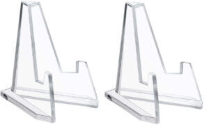 4pc Clear 2.25" Plastic Display easel 9mm Opening
