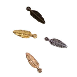 20pc Mixed color feather Charm 1x1.5cm