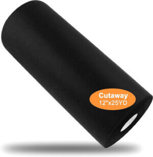 Black 12" x 25yd Cut away Stabilizer Backing  - 2.5 oz