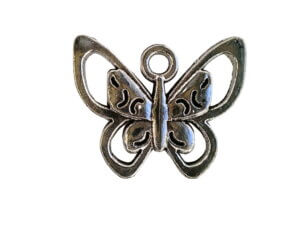10pc Solid Center Butterfly charm 20x21mm