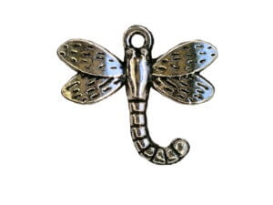 10pc Dragonfly with stripes charm 20x21mm