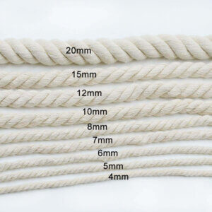 100ft White Twisted 8mm Nautical Cotton Rope