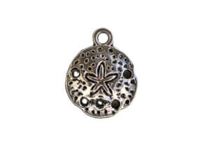 20pc Sand Dollar Antique Silver Plated Charms 16mm