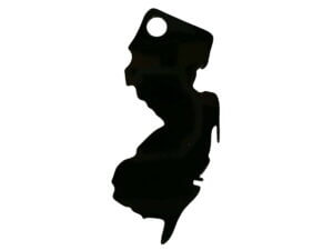 10pc Gun Metal NJ Charm 13x25mm New Jersey
