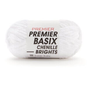 White - Premier Basix Chenille Brights Yarn