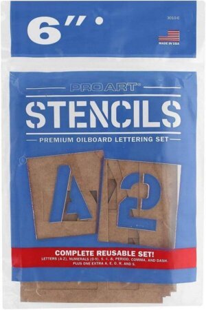Pro Art Oil Board Stencil Set 6in