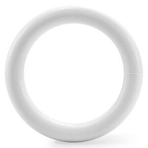 16" Styrofoam Wreath Ring Form White