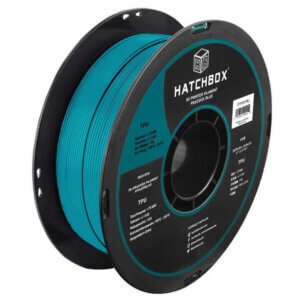 TPU Peacock Blue 1.75mm 3D Printer Filament, 1 KG Spool HATCHBOX Filament
