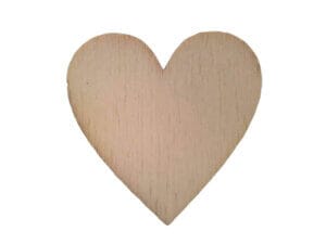 Wood Heart 2cm 10 pack