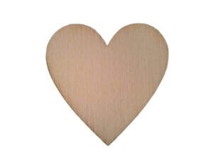 Wood Heart 4cm 10 pack