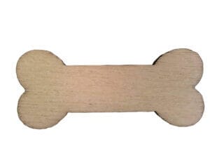 10pc Wood Dog Bone 1.5x3cm 2mm thick