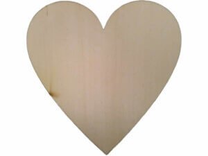10cm Wood Heart